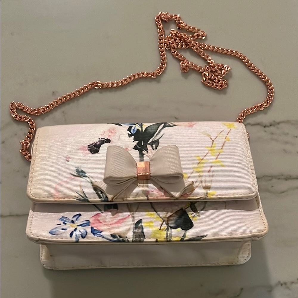 Floral Bow Accent Ted Baker Crossbody Bag
